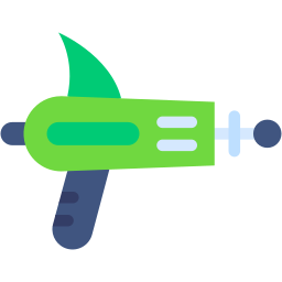 pistola de rayos plano icono