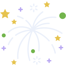 fogos de artifício plano ícone