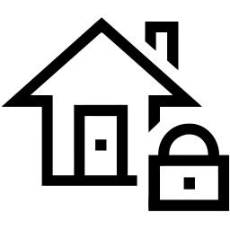 home security line icon