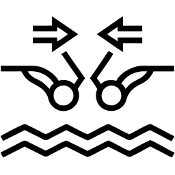 سباحة خط أيقونة