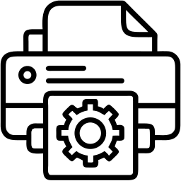 printer settings line icon