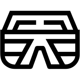 80er Jahre Brille linie Icon