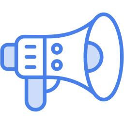 megaphone two color icon