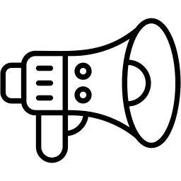 مكبر الصوت خط أيقونة