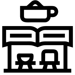 café ligne icône