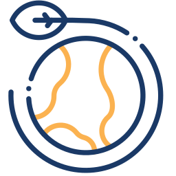 earth leaf cycle two-color icon