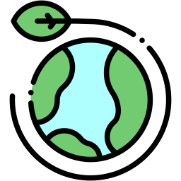 earth leaf cycle lineal-color icon