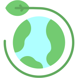 earth leaf cycle flat icon
