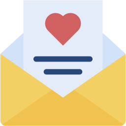 love letter flat icon
