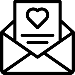 رسالة حب خط أيقونة