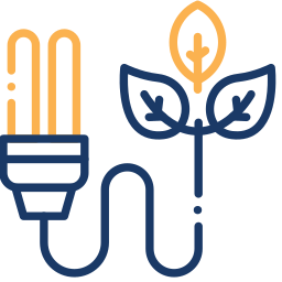 eco energy two-color icon
