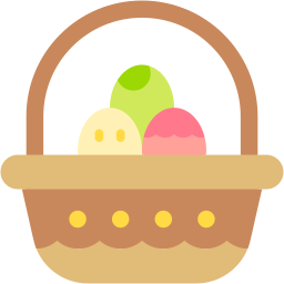 easter basket flat icon