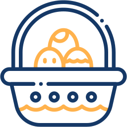 easter basket two color icon