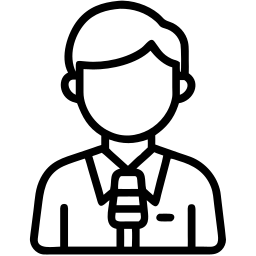 journalist line icon