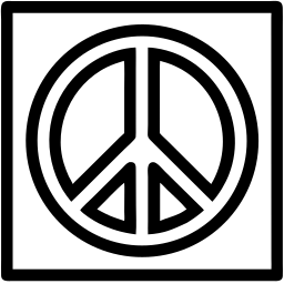 和平标志 线条 图标