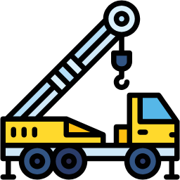 crane lineal color icon