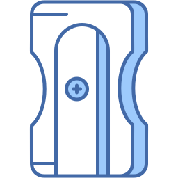 pencil sharpener two color icon