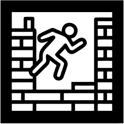 紧急出口 线条 图标