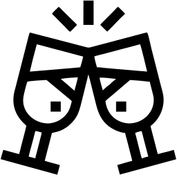 cheers line icon