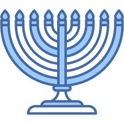 menorah two color icon