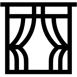 curtains line icon