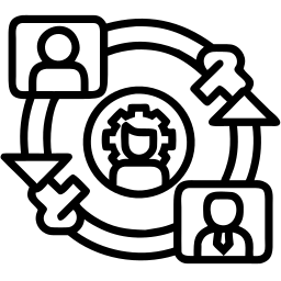 团队合作 线条 图标