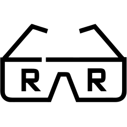 3d glasses line icon