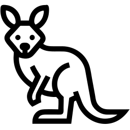 袋鼠 线条 图标