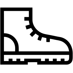 hiking boots line icon