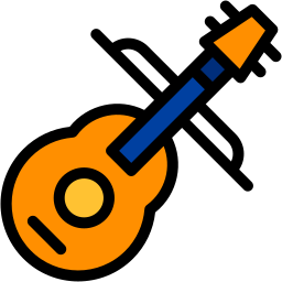 violin lineal color icon