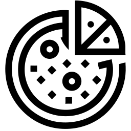 比萨 线条 图标