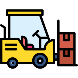 forklift lineal color icon