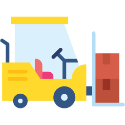 forklift flat icon