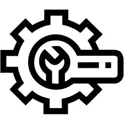 engrenage ligne icône