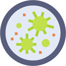 cultivo bacteriano plano icono