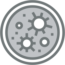 bacteria culture two color icon