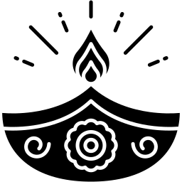 Diwali-Lampe gefüllt Icon