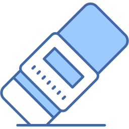 eraser two color icon