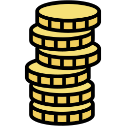 money lineal color icon