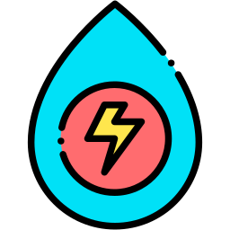 water energy lineal color icon