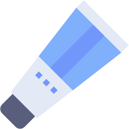 tubo de ungüento plano icono