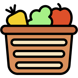 shopping basket lineal color icon