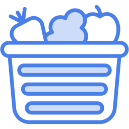 shopping basket two color icon