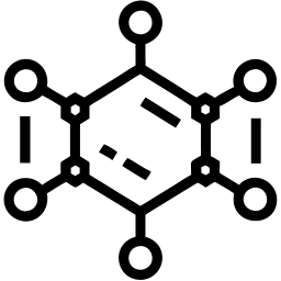 Estructura química línea icono