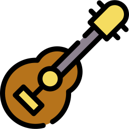 ukulele lineal color icon