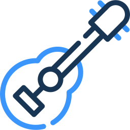 ukulele two color icon