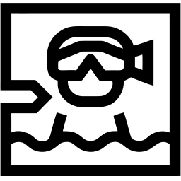 潜水员 线条 图标