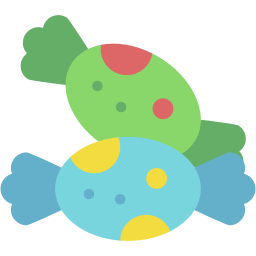 dulce plano icono