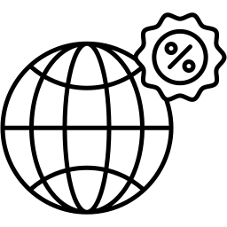 global discount line icon