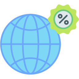 global discount flat icon